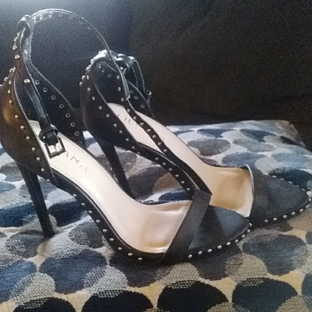 Black studded stilettos